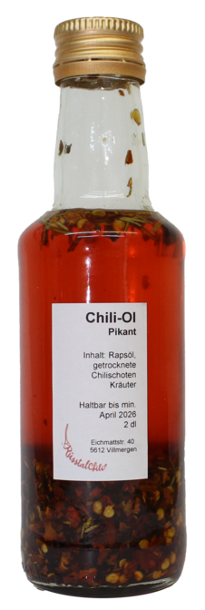 Chili-Öl mit Kräuter pikant