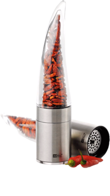 Chilischnider Pepe gefüllt mit O'odham Chiltepin