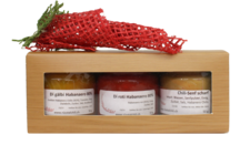 Drü scharfi im Schachteli